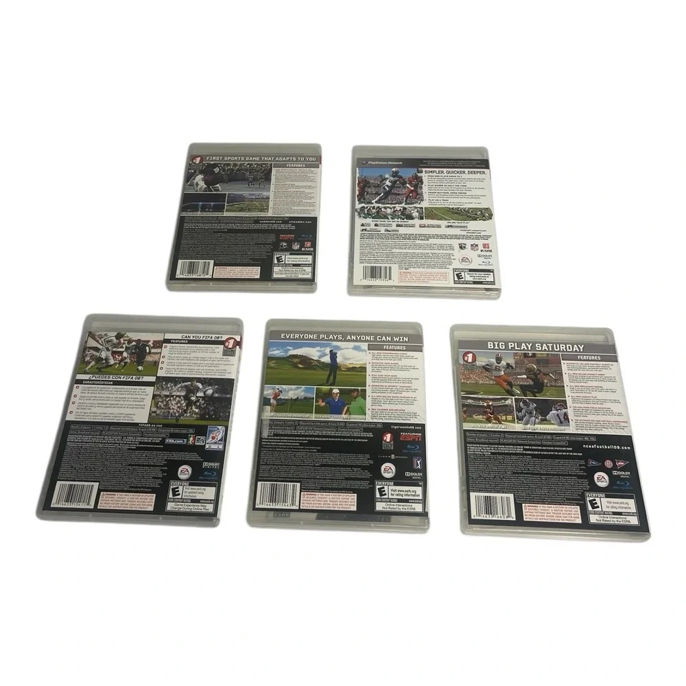 Playstation 3 PS3 Video Games Sports Bundle Madden NCAA Football FiFA Golf lot 5